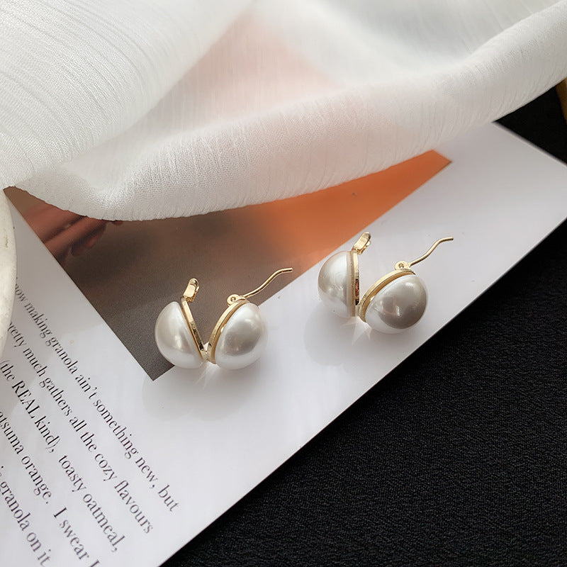 Wholesale Pearl Ball Alloy Ear Buckles
